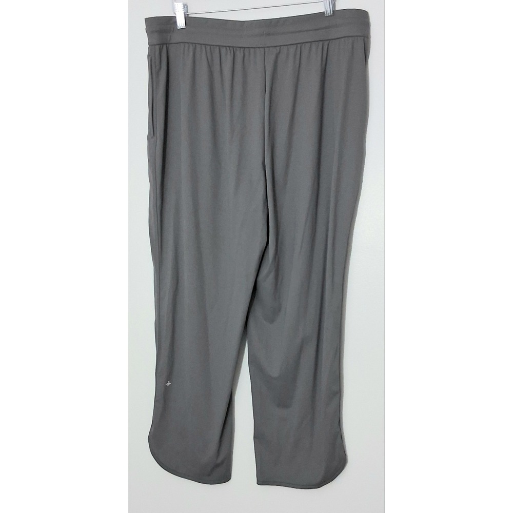 Halara Pants Size XL Gray Mid Rise Drawstring Curved Hem Tapered Quick Dry Golf